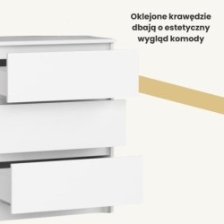 KOMODA K 60cm 3 SZUFLADY BIAŁA
