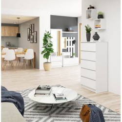 KOMODA K60 5 SZUFLAD KOLOR BIAŁY