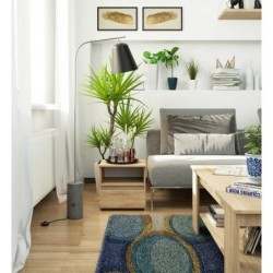 Niska szafka nocna 40 cm dąb sonoma z 1 szufladą i 1 półką