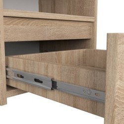 Niska szafka nocna 40 cm dąb sonoma z 1 szufladą i 1 półką