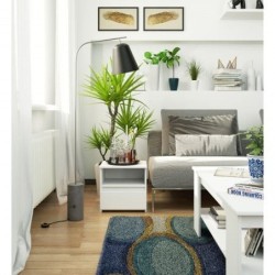 Niska szafka nocna 40 cm biała z 1 szufladą i 1 półką