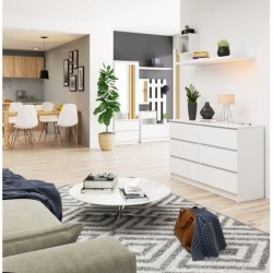 KOMODA K120 6 SZUFLAD BIAŁA