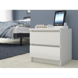 KOMODA K60 2 SZUFLADY BIAŁA