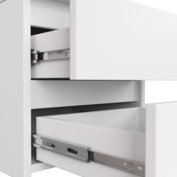 Komoda do salonu 40 cm biała z 3 szufladami