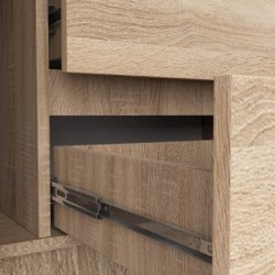 KOMODA K140 2 DRZWI 4 SZUFLADY DĄB SONOMA