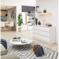 KOMODA K140 6 SZUFLAD BIAŁA