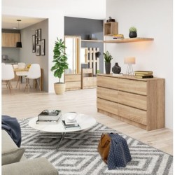 KOMODA K140 6 SZUFLAD DĄB SONOMA
