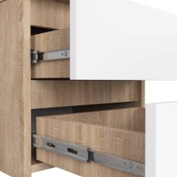 SZAFKA NOCNA CL2 40cm Z SZUFLADAMI DĄB SONOMA / BIAŁA