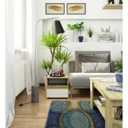 Niska szafka nocna 40 cm dąb artisan biała z 1 szufladą i 1 półką