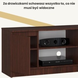 KOMODA RTV K120 2 DRZWI 1 PÓŁKA WENGE