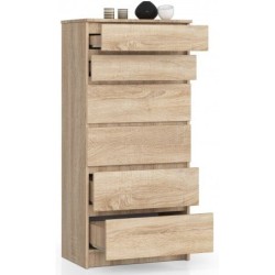 KOMODA K60 6 SZUFLAD DĄB SONOMA