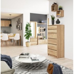 KOMODA K60 6 SZUFLAD DĄB SONOMA