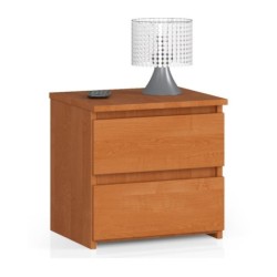 Komoda CL2 Olcha. Mała szafka nocna do sypialni w kolorze olcha.
