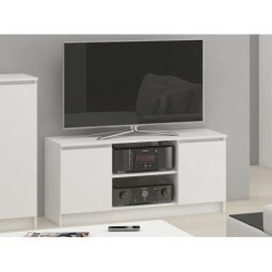 KOMODA - SZAFKA RTV 120cm 2 DRZWI 1 PÓŁKA BIAŁA