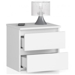 Szafka nocna 40cm biała CL2. Idealna jako stolik do sypialni i łóżka.