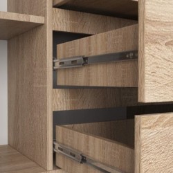 KOMODA K160 2 DRZWI 4 SZUFLADY DĄB SONOMA