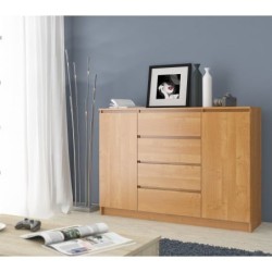 KOMODA K140 2 DRZWI 4 SZUFLADY OLCHA