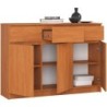 Komoda w kolorze olcha 138cm z 3 drzwiami i 3 szufladami