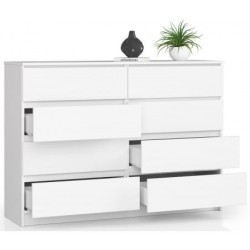 KOMODA K140 8 SZUFLAD BIAŁA
